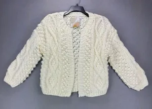 Chicwish Sweater Cream Hand Knit Cardigan Chunky Fisherman - Check Measurements thumbnail 1