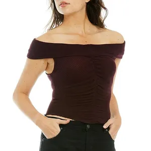 Free People | NWT | Medium | This Cutie Ribbed Knit Off-Shoulder Cinched Top thumbnail 2