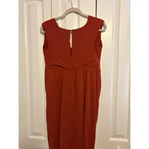REISS Gracie Pleat Detailed Midi Dress‎ Rust Orange US 10 thumbnail 8