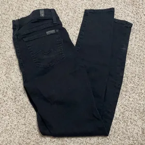 7 for all Mankind Black Gwenevere Skinny Jeans Minimalist Indie‎ Sleaze Grunge thumbnail 2