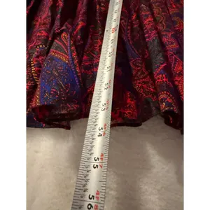 S.L. Fashions Vintage Red Paisley Midi Dress Womens 14T Rayon Pockets USA Made thumbnail 3