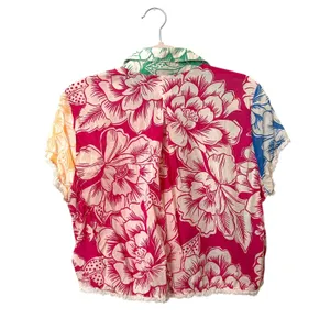 FARM RIO‎ Tropical Chita Floral Button Down Shirt Medium thumbnail 3