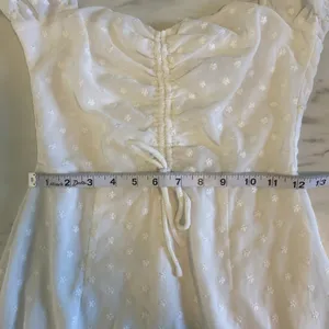 Princess Polly Mikail White Embroidered Mini Dress Size 2 Milkmaid Cottage‎ Y2K thumbnail 9