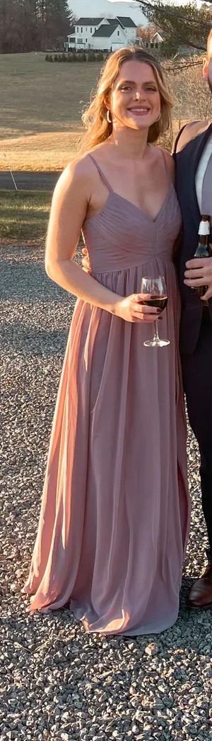 Azazie Bridesmaid Dress Chiffon Dusk thumbnail 1