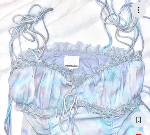 Blue Isabelle’s Cabinet “love Lola Lace ” blue mini dress thumbnail 3