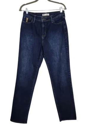 Levi's Womens 512 Perfectly Slimming Dark Wash Straight Leg Jeans Size 12 thumbnail 1