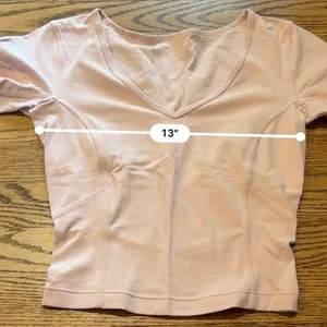Lululemon Nulu Cropped Slim Yoga Short Sleeve Pink Mist thumbnail 5