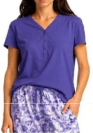 Karen Neubueger 100% cotton 2 Piece Pajama Set, Purple, size Small, NEW NWT thumbnail 1