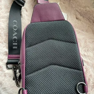 Black Antique NickelDeep Berry Track Pack Calf Leather Crossbody thumbnail 6