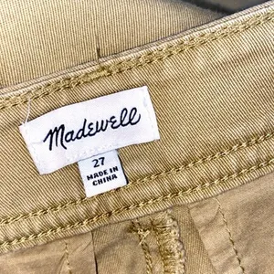 Madewell size 27 tan wide leg crop pants thumbnail 5