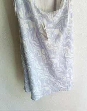 Abercrombie & Fitch Swirl Halter Mini Dress NWT Blue Sz Large thumbnail 5