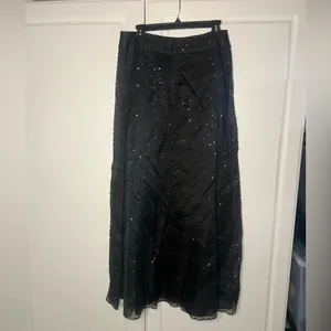Tahari 100% Silk Beaded Maxi Skirt thumbnail 10
