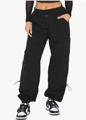 NEW Baggy Cargo Pants y2k Parachute Pants Wide Leg 2X thumbnail 1