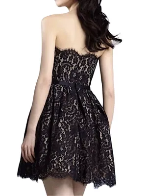 Robert Rodriguez Target Neiman Marcus Black Lace Fit Flare Cocktail Dress Bow 6 thumbnail 2