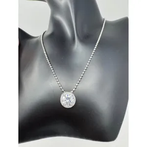 Cubic zirconia necklace Silver thumbnail 2