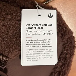 Lululemon Everywhere 2L Belt Bag Women's One Size Lg Fleece Brown Fanny Pack thumbnail 6