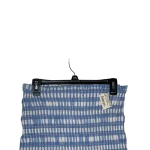 Impeccable Pig Women Skirt Lined Check Ruffle Hem Elastic Waist Blue‎ Medium NWT thumbnail 2