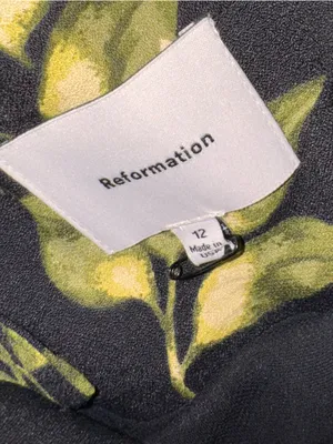 NEW Reformation Yale floral black maxi dress sz 12 thumbnail 4