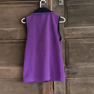 Chaps Size Small Purple &‎ Blue Fleece Vest Full-Zip with Pockets thumbnail 5