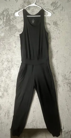 Sweaty Betty Black Sleeveless Athletic Jumpsuit Racerback Tapered Leg Women’s XS thumbnail 1