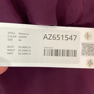 Azazie Rebecca Maxi Gown Dress in Grape thumbnail 8