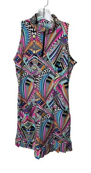Tzu Tzu multi color neon golf dress‎ -xs thumbnail 1