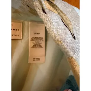 Emma‎ James Blazer Jacket Womens Petite 14 Floral Beige 3/4 Sleeve Lined thumbnail 3