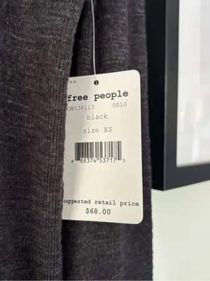 NWT Free People We the Free Turtleneck Sweater open back size XS thumbnail 3