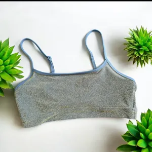 Aerie NWT Sparkle Straight Scoop Bikini Top in Small and XL thumbnail 2