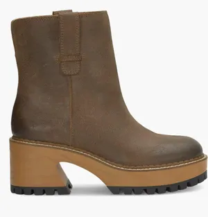 NEW LUCKY BRAND Rhoslyn Lug Sole Platform Bootie Color: Bark Wxysud thumbnail 3