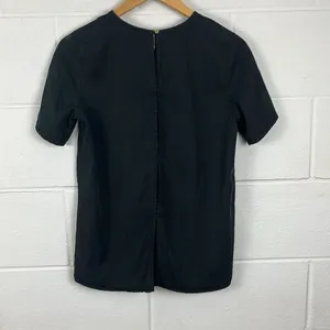 Tentree women’s Langford SS black short sleeve shirt size S thumbnail 3