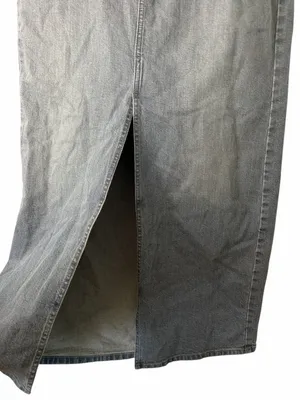 Universal Thread Denim Maxi Skirt Front Slit Size 6 NWT thumbnail 3
