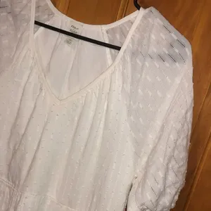 366. Roan + Ryan mini white raglan puff sleeves dress tiered with pockets XS thumbnail 8