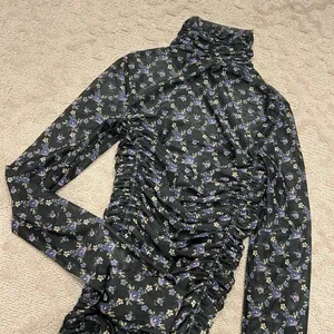 free people black floral turtle neck body suit size xs thumbnail 3