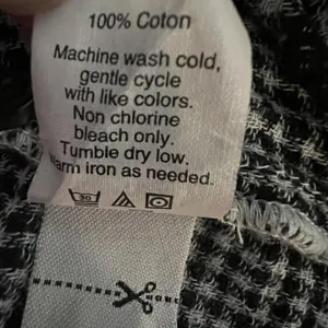 Madewell Women’s Top Medium‎ Button Up Ex Boyfriend Plaid Shirt Black White thumbnail 5