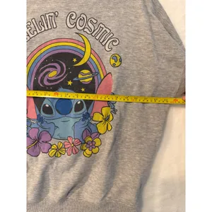 Disney Lilo & Stitch Feelin Cosmic Gray Graphic Sweatshirt Small Celestial Moon‎ thumbnail 9