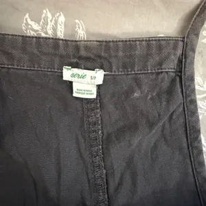 Aerie Charcoal tie up romper thumbnail 3