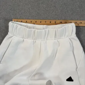 Adidas Women's Small Z.N.E. AEROREADY White Knit Shorts Elastic Waist Pockets thumbnail 4