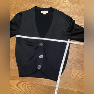 Michael Michael Kors short waist snap front cardigan Black Size Medium thumbnail 9