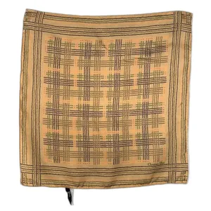Vintage Christian Dior Silk Scarf 15” Square Geometric Brown Orange Made France thumbnail 1