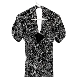 Free People Womens S Looking Love Black Casual Short Sleeve V-Neck Midi‎ Dress thumbnail 3