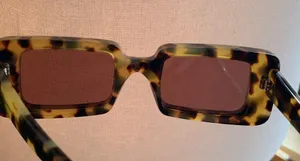 Authentic GUCCI 48mm Rectangular Tortoise Acetate sunglasses thumbnail 8