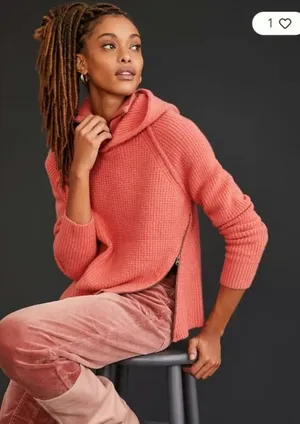 Anthropologie Pilcro‎ Side-Zip Sweater Knit Hoodie Size: M thumbnail 1