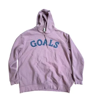 FP Movement Free People Goals Hoodie Mauve Pink Embroidered Sweatshirt Womens XS thumbnail 1