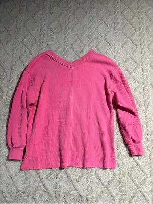 Aerie xsmall pink vneck sweater thumbnail 2