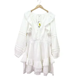 NWT Chelsea & Violet Amanda Cotton Ruffle Dress White Sz Large Boho Cottagecore thumbnail 2