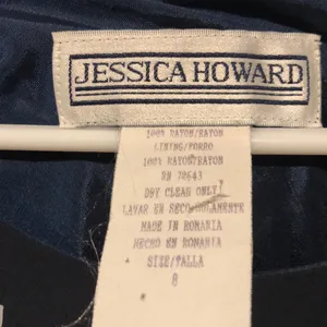 Jessica Howard Vintage Dark Blue Seashell Midi Dress thumbnail 3