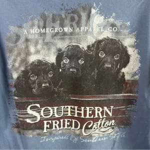 Southern Fried Cotton Sky Blue Long Sleeve Tee thumbnail 5
