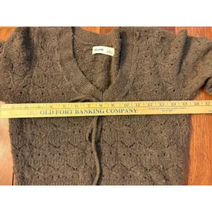 Hollister Y2K Pullover Sweater Size Small Minimalist Earthy Granola Girl Brown thumbnail 5