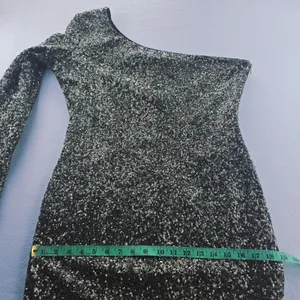 GB Sequin One Shoulder‎ Party Dress Cocktail Shimmer Golden Sparkle XL thumbnail 9